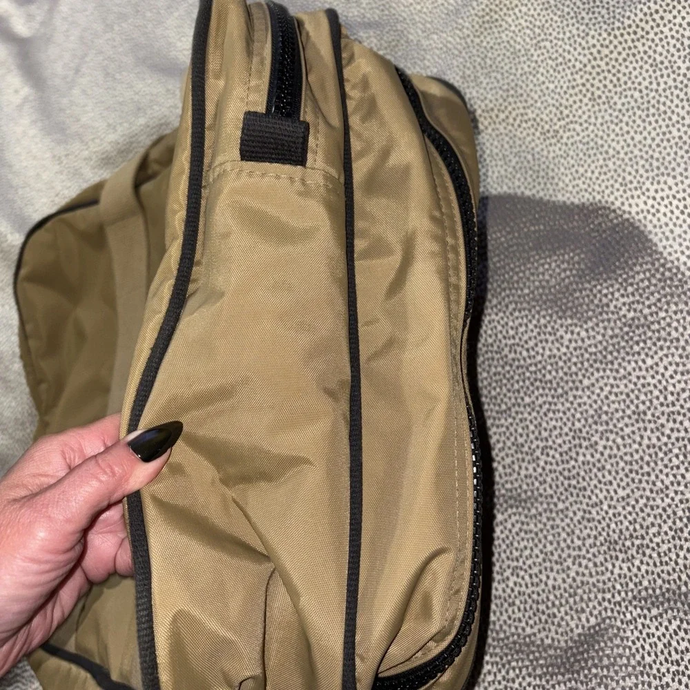 Lands End Direct Merchants Travel Bag Luggage Brown Nylon Unisex 18x15x6 US made